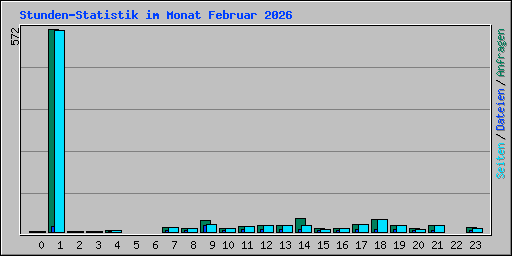 Stunden-Statistik im Monat Februar 2026