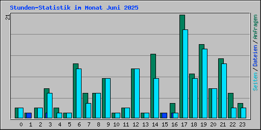 Stunden-Statistik im Monat Juni 2025