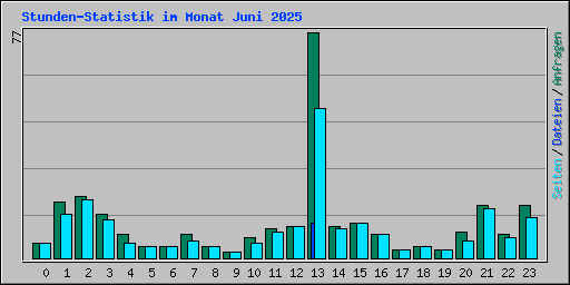 Stunden-Statistik im Monat Juni 2025