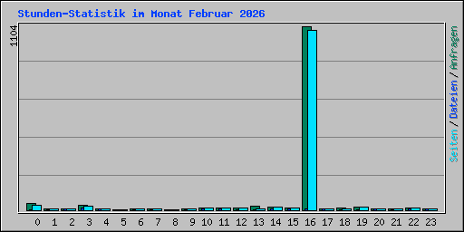 Stunden-Statistik im Monat Februar 2026