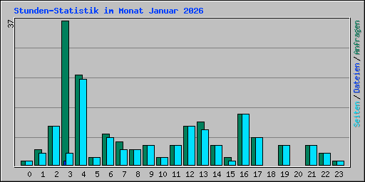Stunden-Statistik im Monat Januar 2026