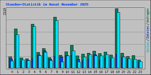 Stunden-Statistik im Monat November 2025