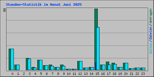 Stunden-Statistik im Monat Juni 2025