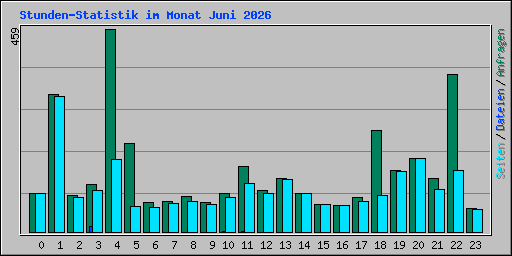 Stunden-Statistik im Monat Juni 2026