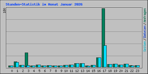 Stunden-Statistik im Monat Januar 2026
