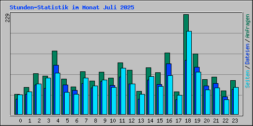 Stunden-Statistik im Monat Juli 2025