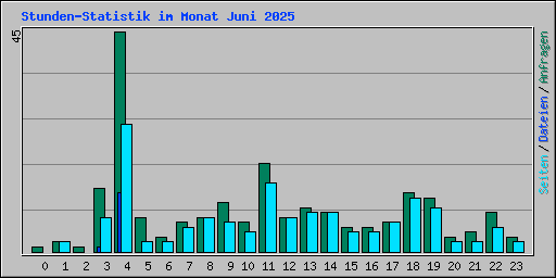 Stunden-Statistik im Monat Juni 2025