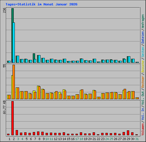 Tages-Statistik im Monat Januar 2026