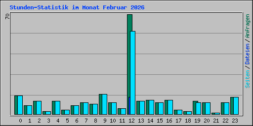 Stunden-Statistik im Monat Februar 2026